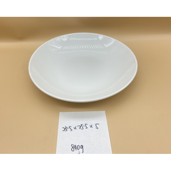 白色瓷器餐盘
【25.5*25.5*5CM】 单色清装 陶瓷