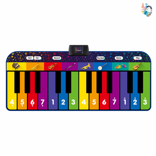 24键彩虹钢琴跳舞毯 地毯 音乐 不分语种IC 塑料