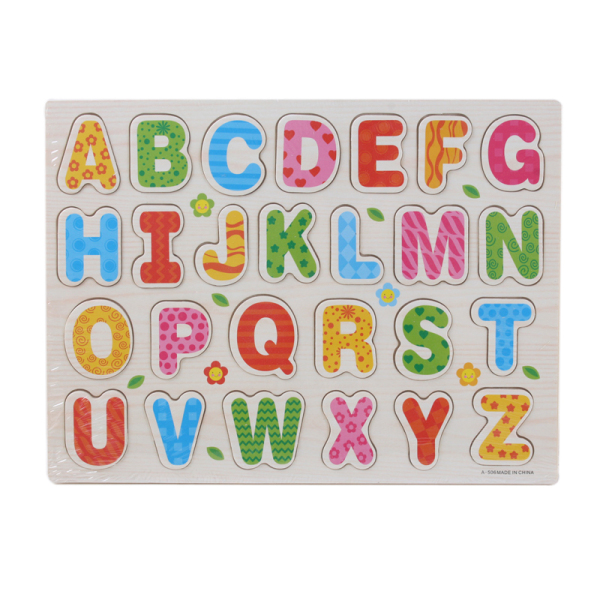 26个大写字母木制拼板 木质