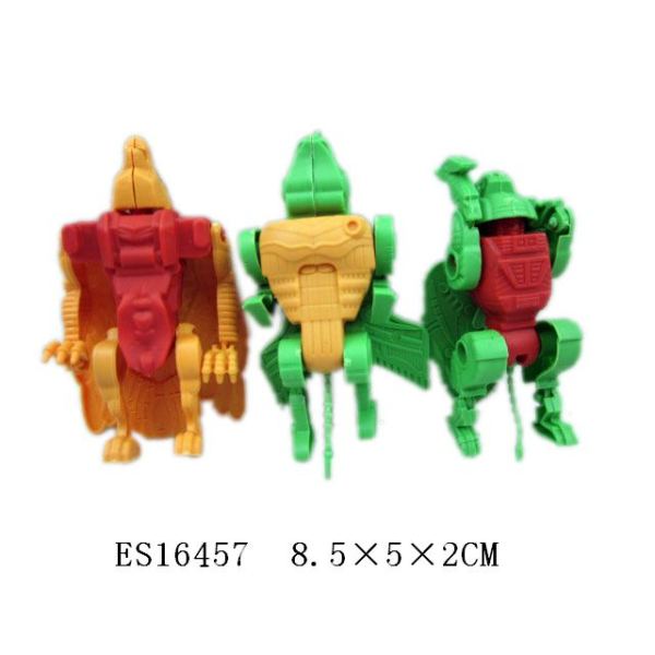 3款变形兽3色 塑料
