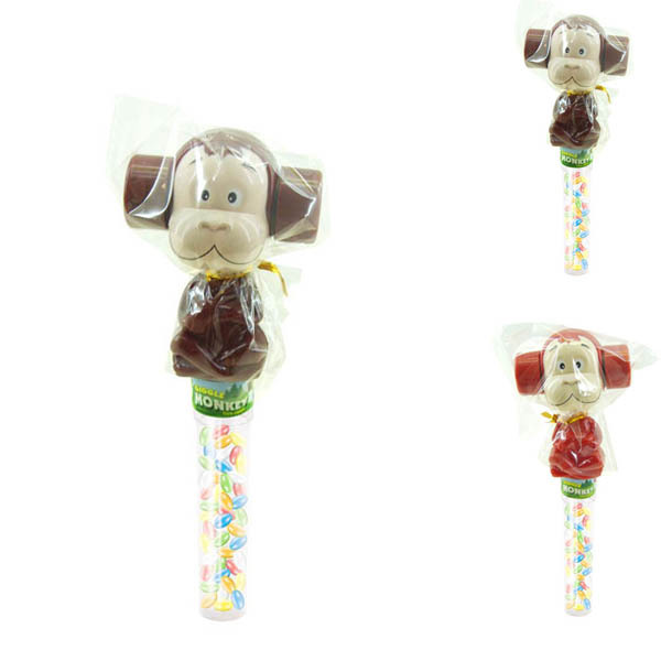 12PCS 12只庄摇哨猩猩装糖玩具带糖 塑料