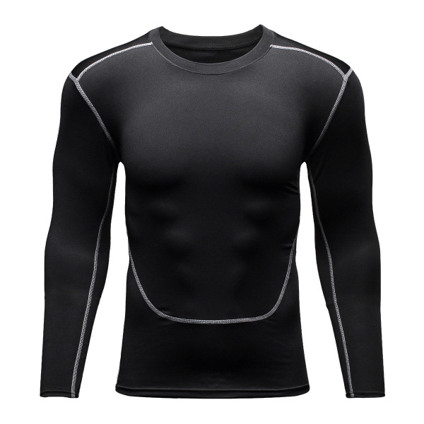 运动跑步透气速干健身T恤 100%聚酯纤维 男人 S-XXXL 长袖