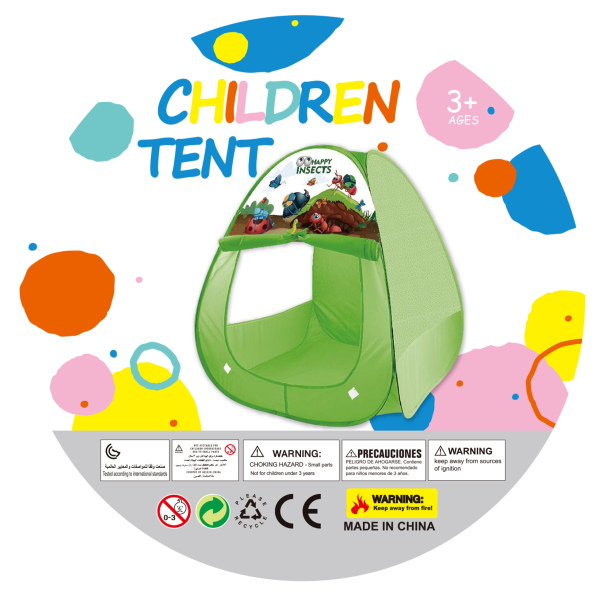 昆虫三角帐篷可折叠儿童帐篷户外游戏屋 布绒