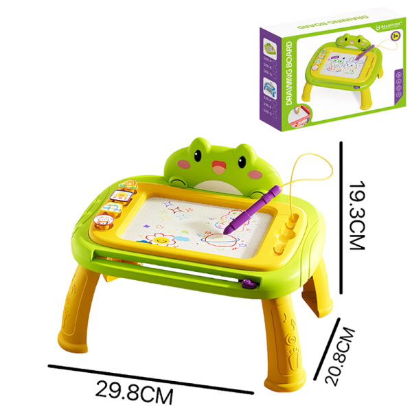 小号青蛙写字板带腿 彩色磁板 单面 写字板 塑料