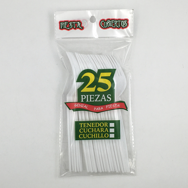 25PCS 一次性餐叉 塑料