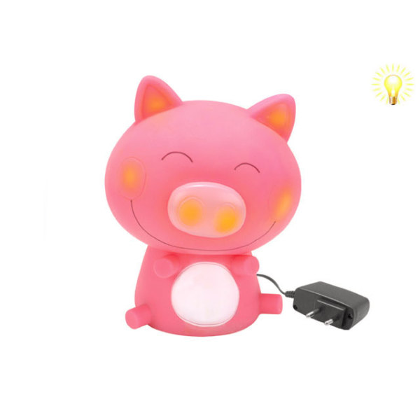 小猪台灯带充电器 塑料