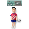 实身时尚男娃娃带足球 5寸 塑料