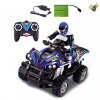 叛逆者ATV越野摩托车带USB线 遥控 1:12 4轮 4通 包电 黑轮 塑料