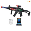 MP5语音枪带警徽,警证 电动 冲锋枪 灯光 声音 不分语种IC 实色 塑料