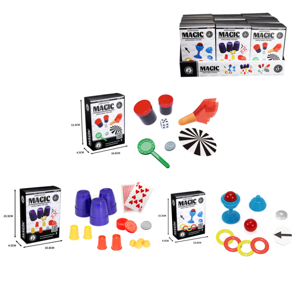 12PCS 3款15种玩法魔术套装 塑料