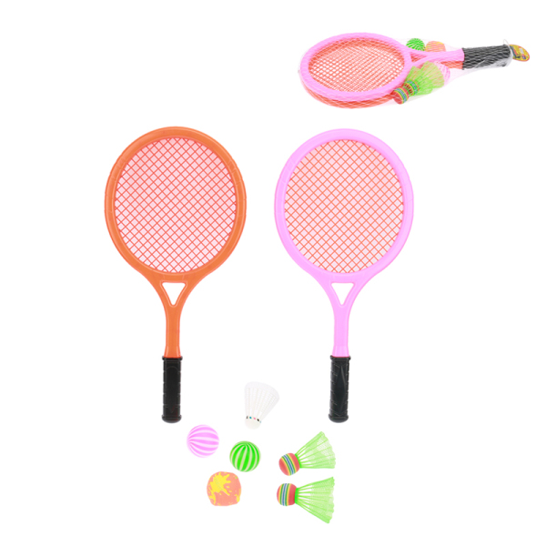 网球拍带5粒球 塑料