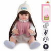 55CM全身软胶重生娃娃高仿真婴儿娃娃带假发套,奶瓶,磁性奶嘴,尿布,出生卡 声音 英文IC 塑料