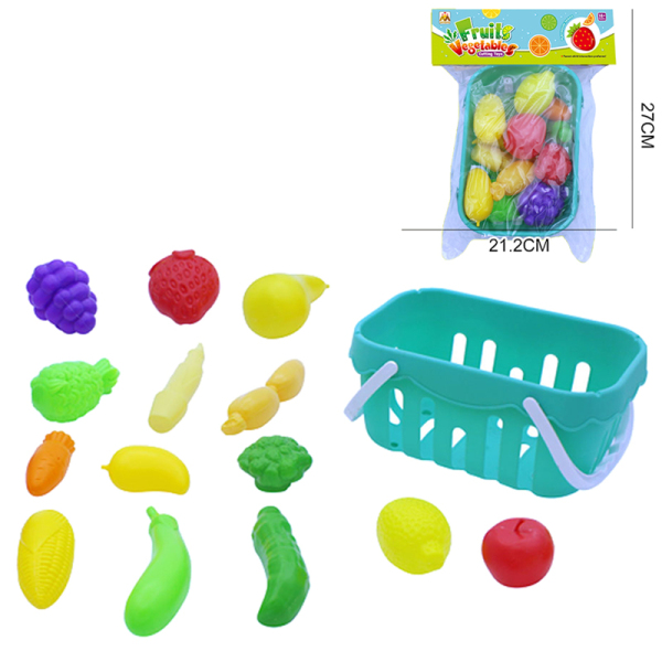 15(pcs)儿童益智仿真水果套装 塑料