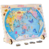 XY5869小号磁性世界地图0122A2套装 单色清装 木质