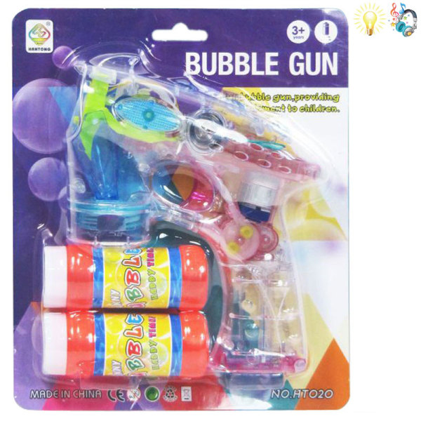 太空泡泡枪带2瓶泡泡水 电动 灯光 音乐 透明 塑料