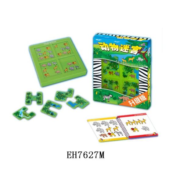 动物迷宫拼图(中文包装) 塑料