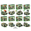 8PCS 8款式赛车积木套 回力 8合1 塑料