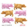 6(pcs)农场小猪套装 塑料