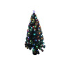 150cm 150T圆插圣诞七彩灯白珠光纤树(铁架底座)