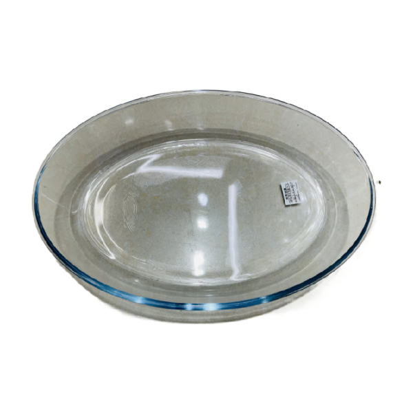 25*18*6cm 椭圆低硼硅玻璃烤盘 不耐高温 单色清装 玻璃