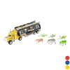双层拖头车带6只动物,树 惯性 喷漆 塑料