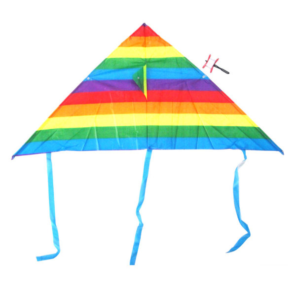 120cm彩条三角形风筝配线 布绒