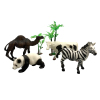 骆驼+熊猫+奶牛+斑马套装 塑料