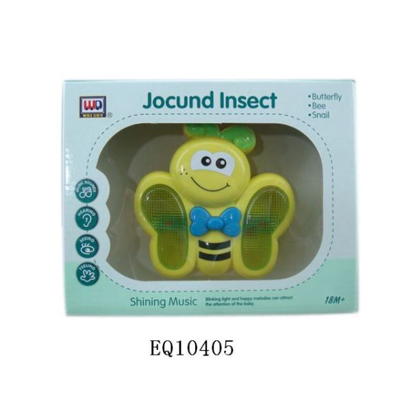 婴儿蝴蝶玩具 电动 灯光 音乐 不分语种IC 塑料