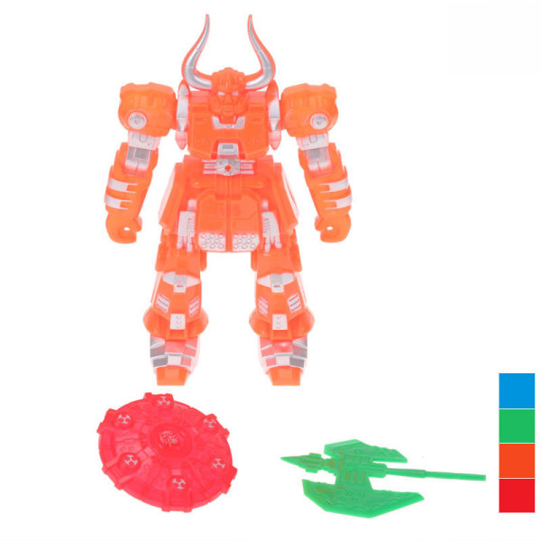 机器人带武器红,橙,蓝,绿4色 塑料