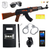 AK枪带10pcsEVA软弹,手雷,眼镜,手铐,警盾,警棍,警徽,警证 软弹 冲锋枪 灯光 声音 不分语种IC 包电 实色 塑料