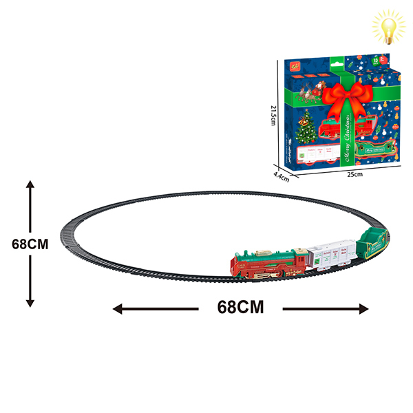 圣诞轨道火车组合 电动 灯光 塑料