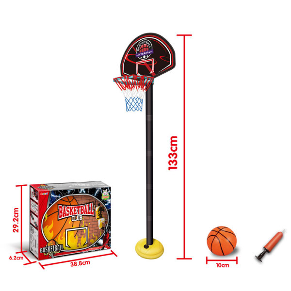 篮球架带10cm球,打气筒 4寸 塑料