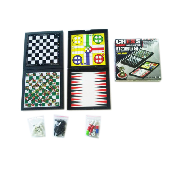 磁性折叠游戏棋 游戏棋 五合一 塑料