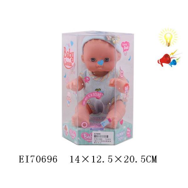 6款10寸塑胶表情娃娃带灯光,IC 声音 不分语种IC 塑料