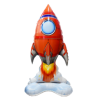3D火箭铝膜气球 单色清装 铝膜