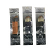 6支榛子形尼龙长杆画笔套装（咖啡色、蓝色和黑色笔杆） 单色清装 木质