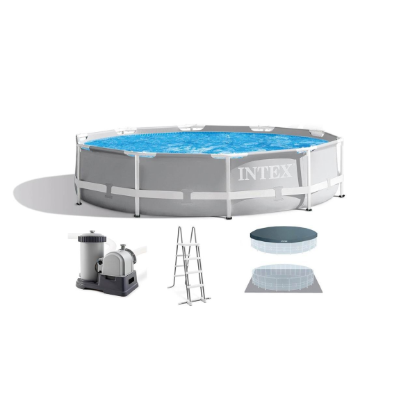 15尺圆形管架水池套装地面支架游泳池 塑料