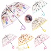 儿童卡通透明雨伞 单色清装 塑料
