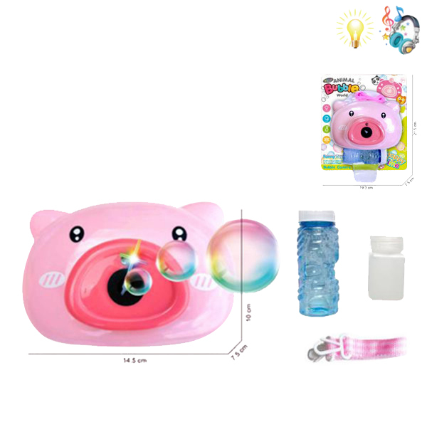 萌萌动物泡泡相机带挂绳,泡泡水,泡泡水空瓶 电动 灯光 音乐 不分语种IC 塑料