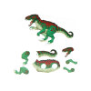 6PCS 6只庄3款彩绘恐龙 塑料