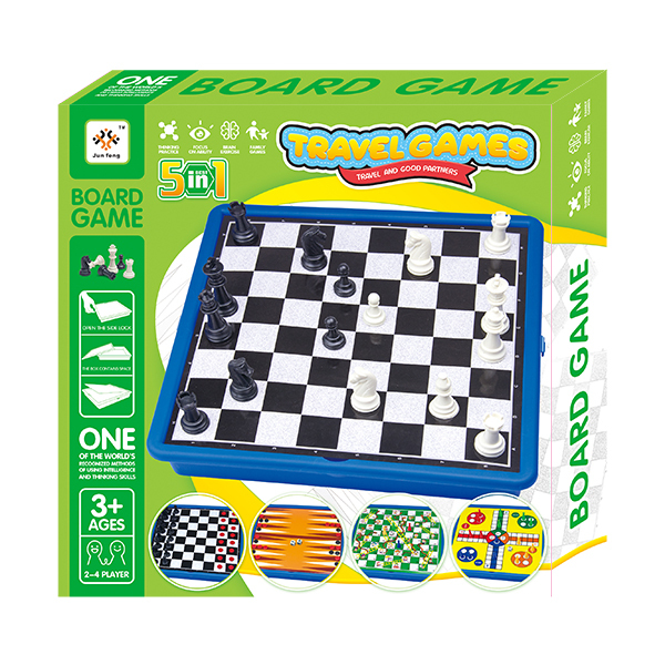 国际象棋+国际跳棋+西洋 +蛇+黄4仔 游戏棋 五合一 塑料