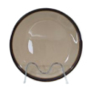11英寸棕色黑边月光盘 单色清装 陶瓷