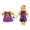 娃娃衣服-紫色珠片裙 娃娃衣服 18寸 布绒