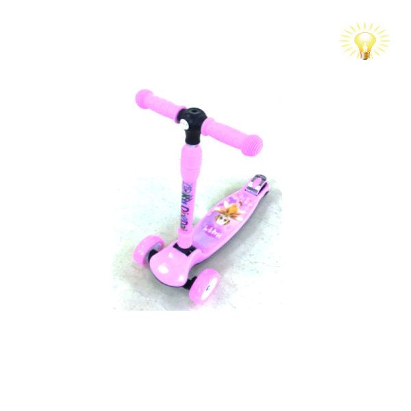 滑板车 （水果彩轮大轮 可折叠 加厚底板） 滑板车 三轮 灯光 金属
