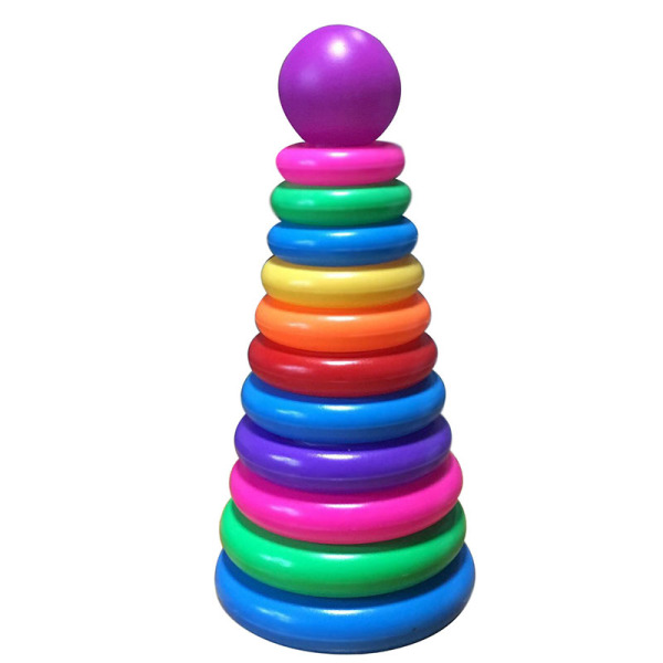 叠叠乐彩虹圈 圆形 塑料