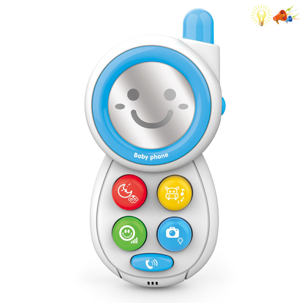 婴儿益智手机 按键式 卡通 灯光 声音 不分语种IC 塑料