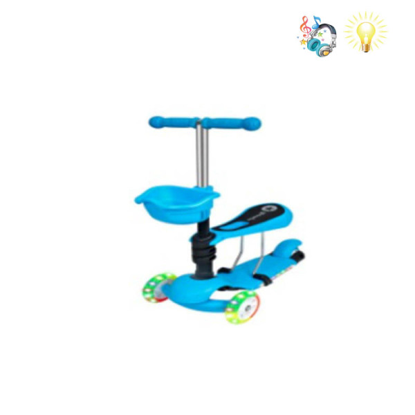 三合一儿童滑板车 滑板车 三轮 英文IC 灯光 音乐 塑料