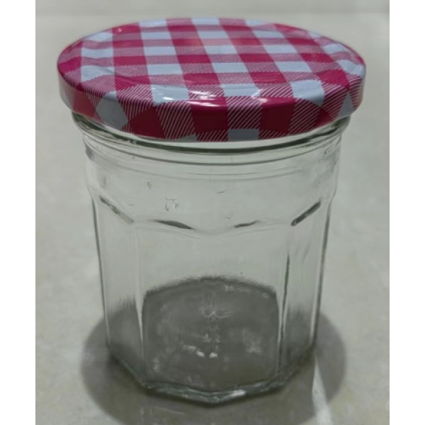 斜花纹玻璃透明储物罐酱菜果酱瓶 【380ML】 单色清装 玻璃