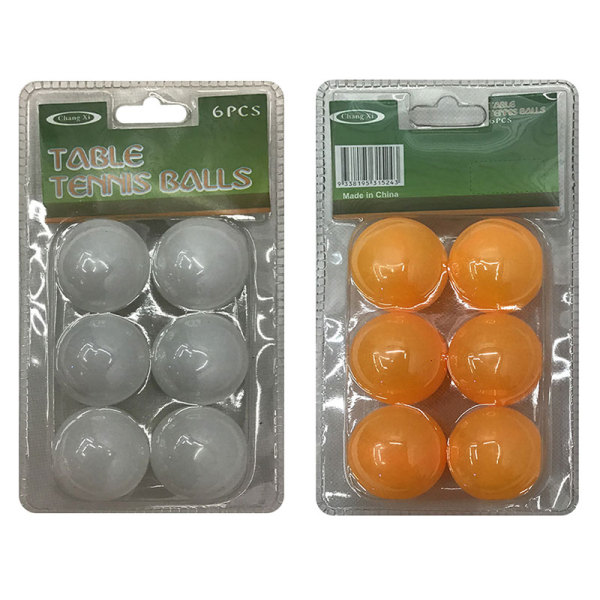 6pcs乒乓球2色 塑料