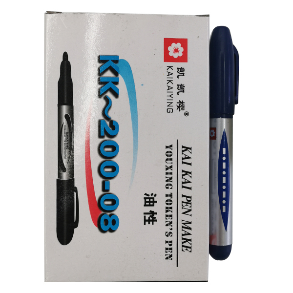 10PCS 13.3CM 蓝色单头记号笔 塑料